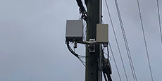Equipment on mid-pole wireless attachment