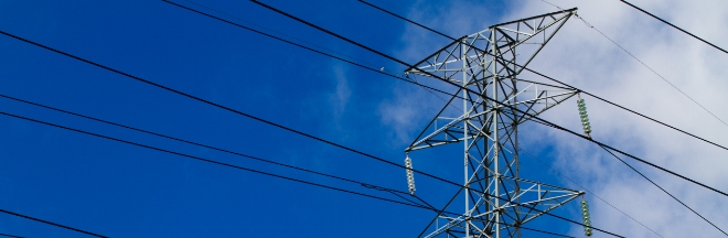 Transmission tower on a clear weather.
