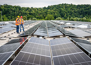 Engineers Working on Solar Panel Maintenance