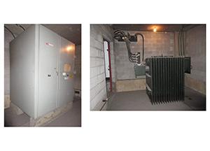 A vault before the equipment replacement