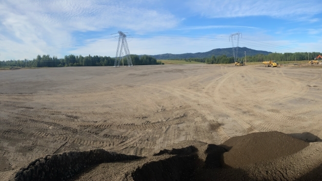 Site preparation at Palling Capacitor Station site. Site preparation at Palling Capacitor Station site.